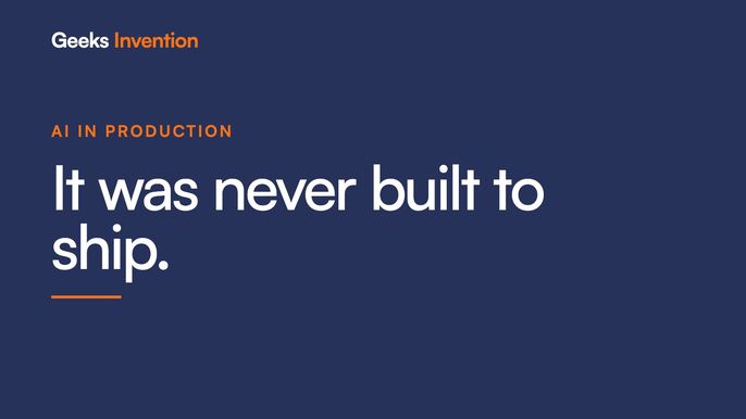Your AI Pilot Didn't Fail. It Was Never Built to Ship.